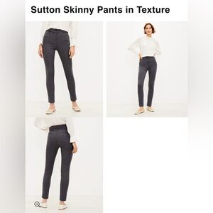 NWT Ann Taylor LOFT Sutton Skinny Pants in Grey Texture Size 6